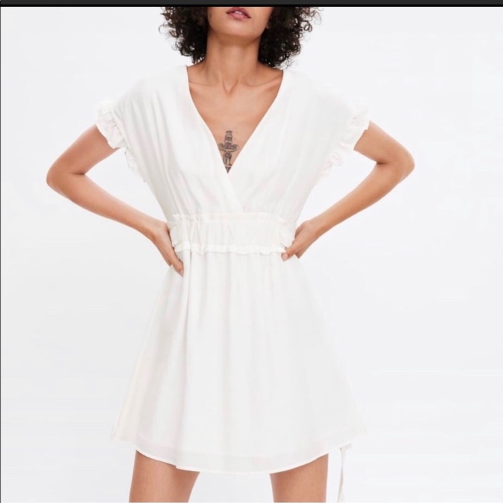 Zara Dress with Ruffle Sleeves size L